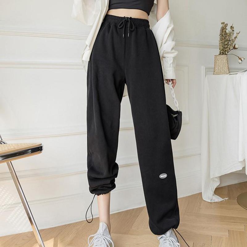 Fried Street American Loose Sports Sweatpants Women's Loose Casual Leggings Pants Summer Thin High Waist Thin Harem Pants