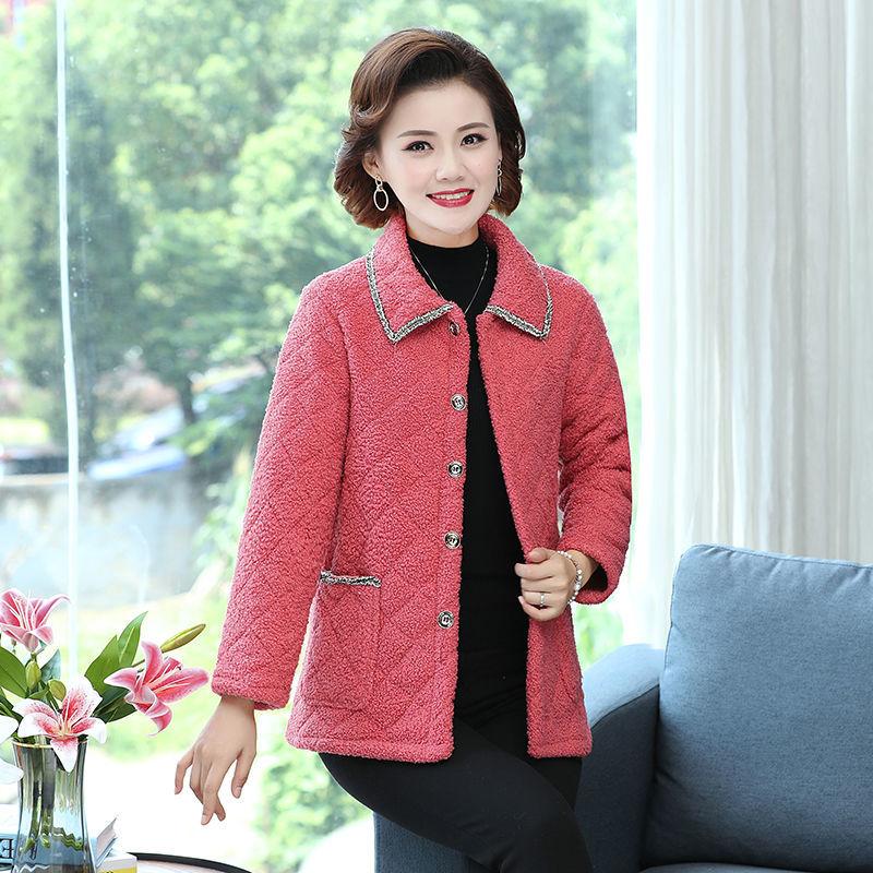 2021 Cotton-padded Jacket Women's Winter Plus Velvet Thickening Imitation Lamb Hair Short Grain Velvet Loose Woolen Coat