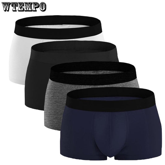 Men's Underwear Panties Male Soft Modal Shorts Underpants Cotton Boxer Homme 4 pcs/lot