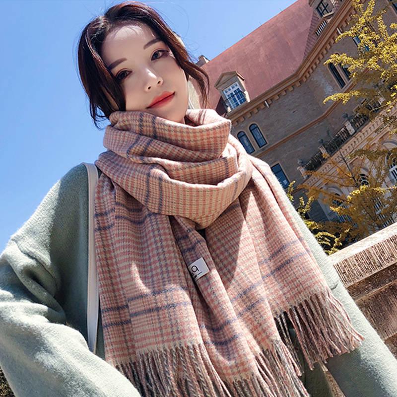 Women Cashmere Scarf Plaid Women Fashion Warm Winter Shawl for Women Pashmina Shawl