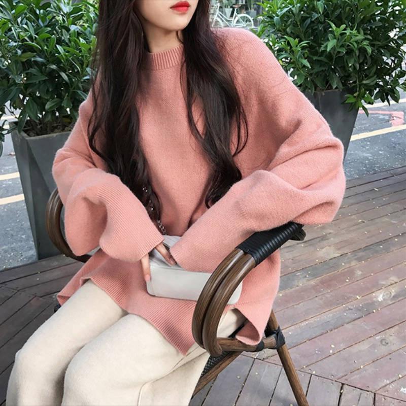 Autumn and Winter Fashion Korean Sweater Loose Casual Jacket Plus Size Young Women's Sweater