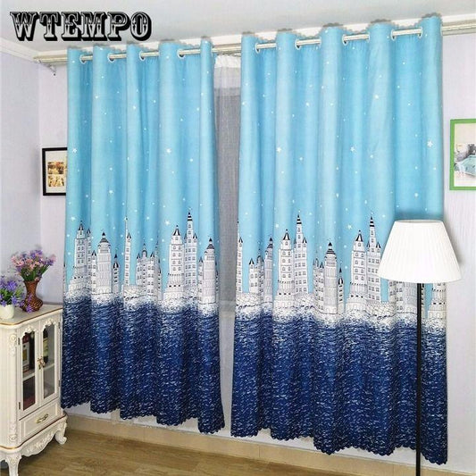 2pcs Modern Simple Curtains Blackout Nordic Style Curtain Short Curtain