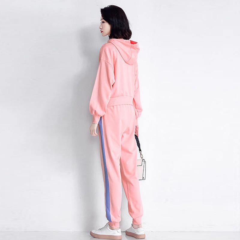 Women Casual Tracksuit Joggers Two Pieces Set Spring Autumn Hooded Sweatshirts Pants Streetwear Outfits Sweatpants Sports Suit