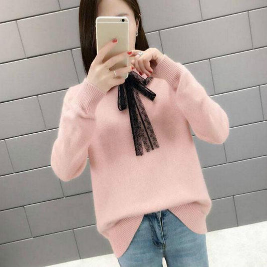 Sweater Women's Pullover Casual Slim Bottoming Sweaters Female Long Sleeve Tops Femme Sweet Jumpers