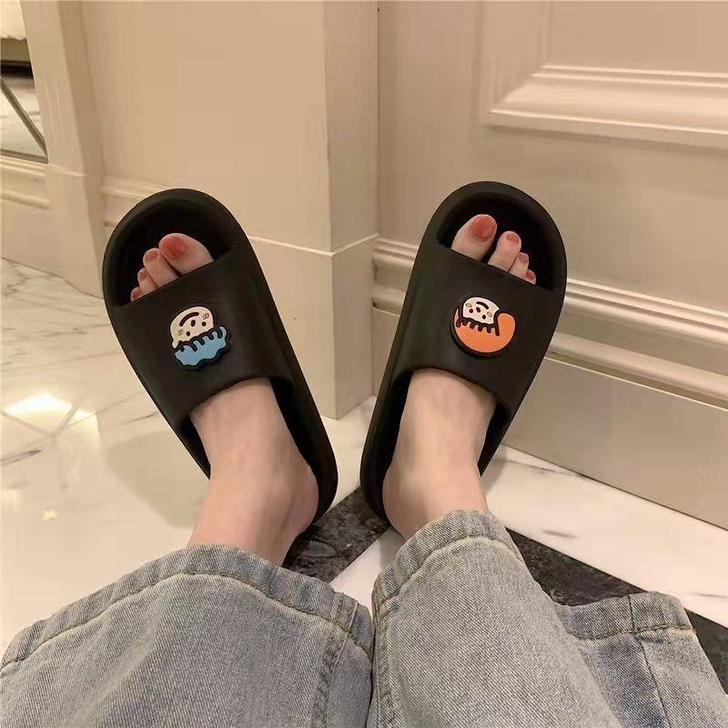 Couple Ins Wear Thick Bottom Slippers Ladies Summer Indoor Household Non-slip Bath Flip-flops Men's and Women's Same Style Sandals and Slippers