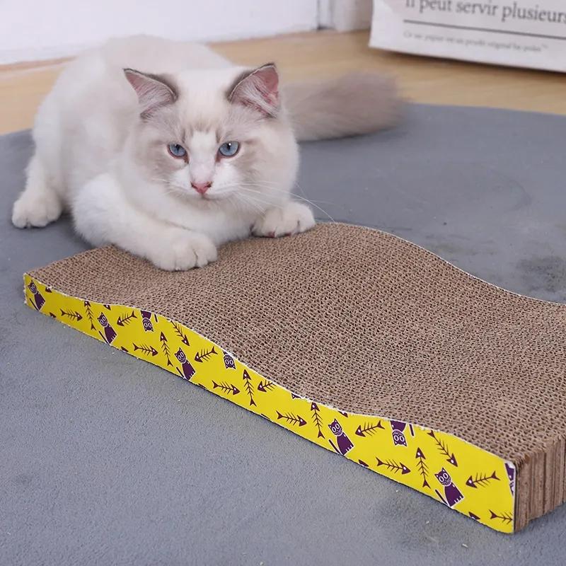 Cat Scratching Board Claw Grinder Cat Claw Board Corrugated Paper Cat Scratching Pad Cat Toy Grinding Scratching Board Cat Litter Toy Pet Supplies