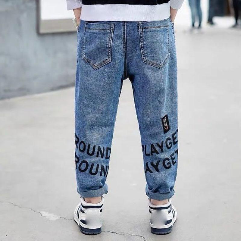 Boys' Denim Trousers Children's Clothing Jeans Spring and Autumn Clothing Boys Korean Casual Pants and Leggings