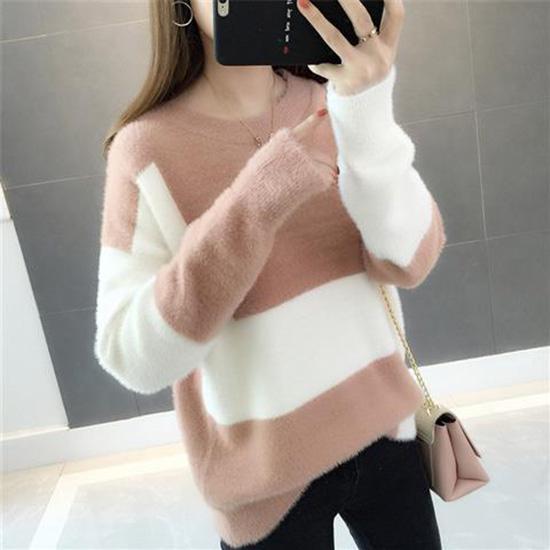 Autumn Winter Women Sweaters and Pullovers Long Sleeve Casual Sweater Solid Knitted Jumpers Sweater