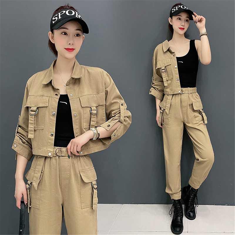 Workwear Suit Women Spring  Autumn Casual Fashion Professional Two-piece Trousers