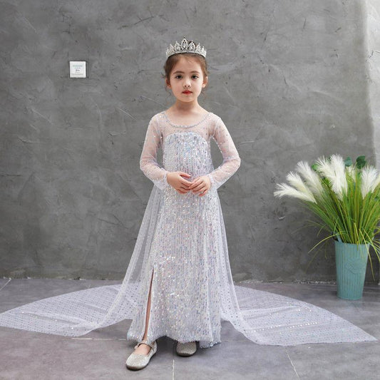 Princess Dress Girls Halloween Party Elsa Dresses Kids Dress Up Children Girls Cosplay Costume Kids Girl Prom Party Clothing