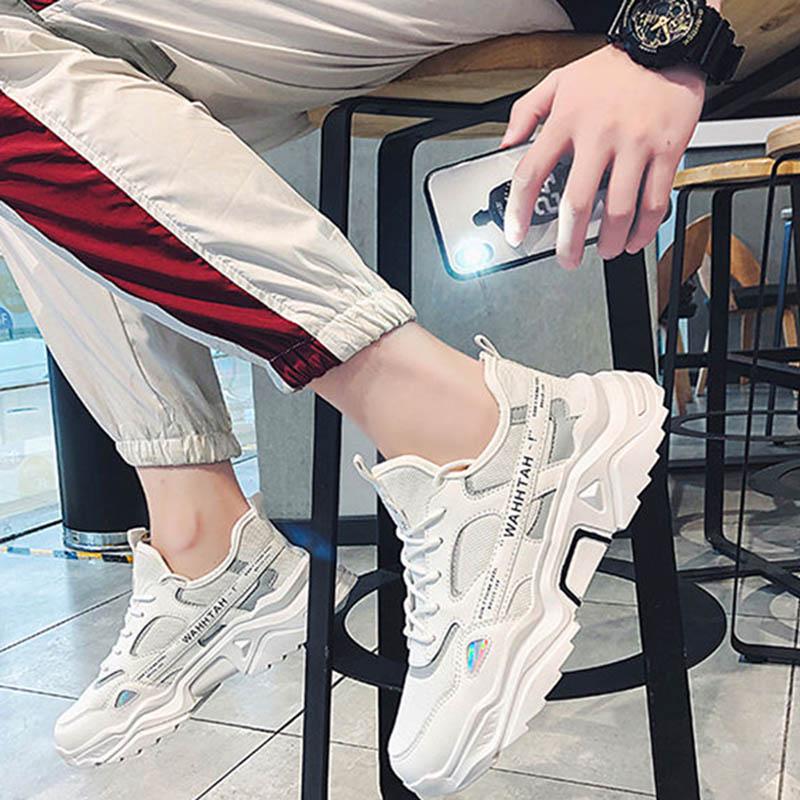 Plus Size 38-44 Summer Men Mesh Sneakers Anti-Slippery Breathable Basketball Running Shoes Non-slip Wear-resistant Comfortable Shoes