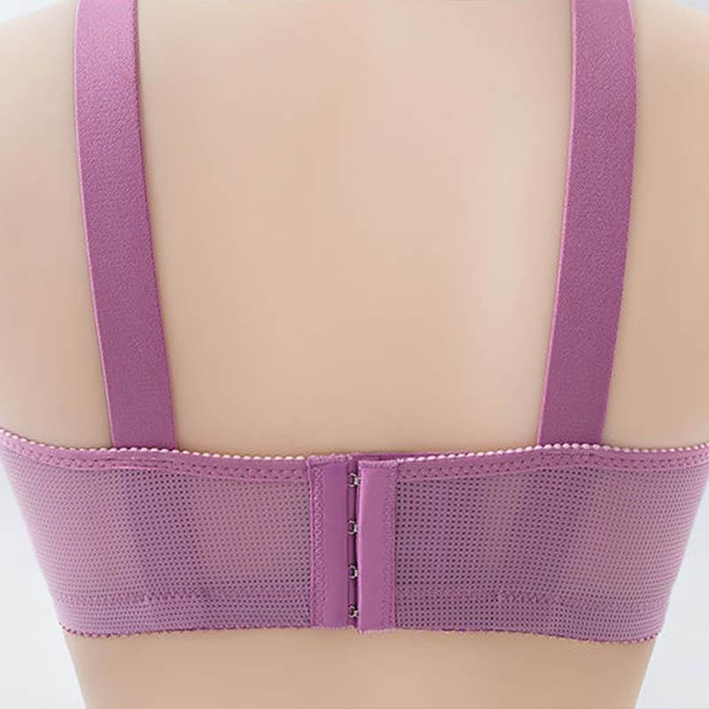 Ladies Breathable Bras Large Size Thin No Steel Rings Gathering Underwear To Receipt Pairs of Breasts Anti-Sagging Anti-Slip Bras