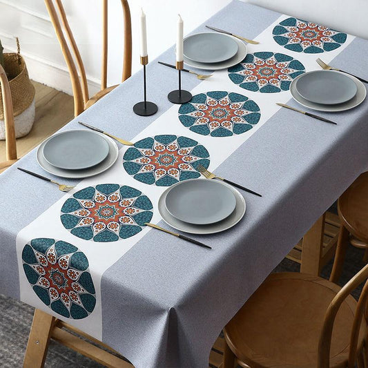 Tablecloth Waterproof and Oil-proof Disposable Oil-proof Household Rectangular Tablecloth European-style Coffee Table Pvc Table Mat