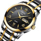 Men Quartz Watches Stainless Steel Band Business Watch Luminous Casual Wristwatch