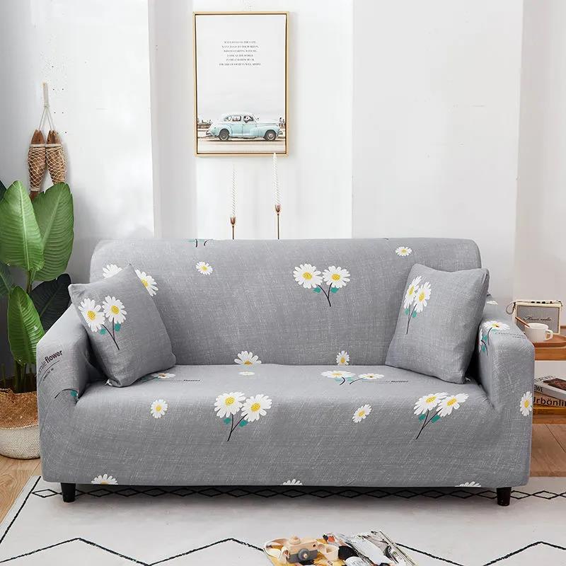 Nordic Style Living Room Decoration 1/2/3/4 Seat Printing Sofa Cover Flexible Sofa Cover, Living Room Sofa Cover Armchair Cover, Sofa Protection Cover