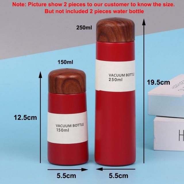 Mini Cute Wood Grain Thermos Cup Mug Small Fresh Cup Creative Portable Pocket Cup Outdoor Delicate Thermos Water Cup