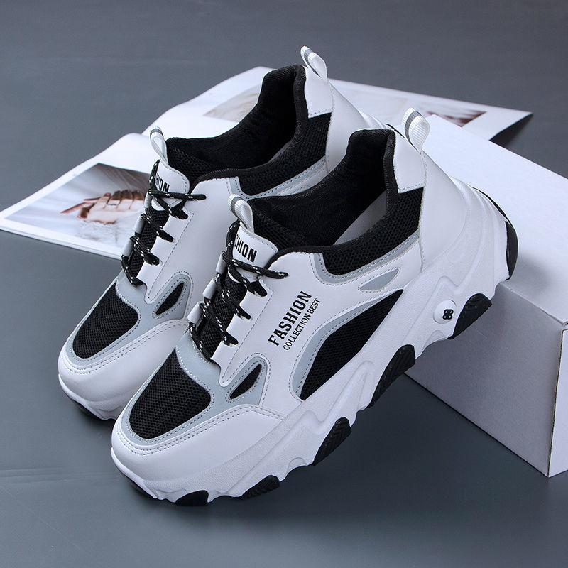 Sports Shoes Women Spring Summer Thick-soled High-rise Platform Sneakers All-match White Shoes Travel Shoes