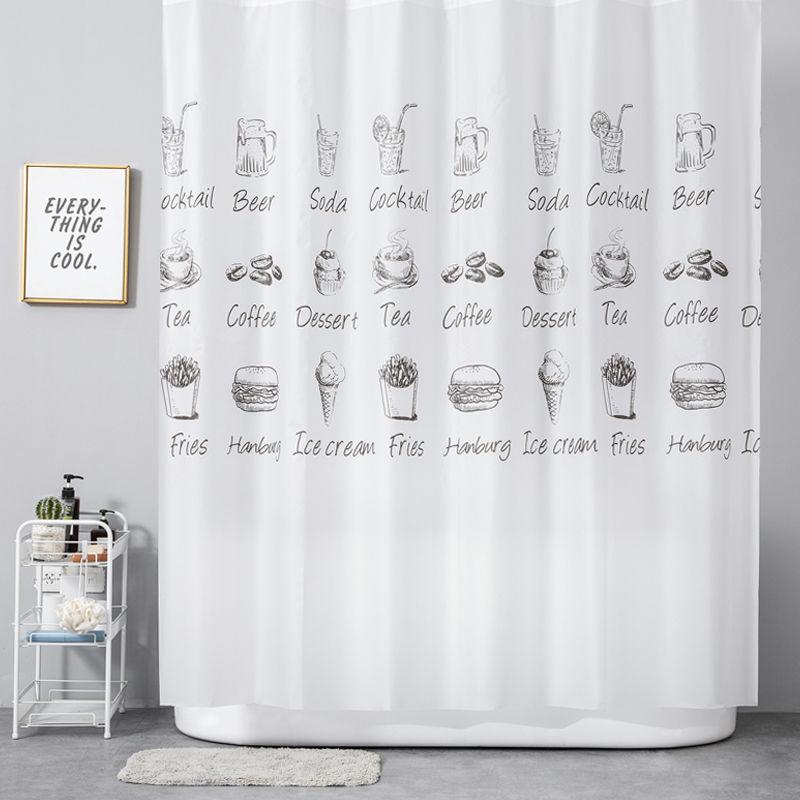 Bathroom Shower Curtain Waterproof and Mildewproof Shower Curtain Fabric Simple Bathroom Curtain Shower Curtain Partition