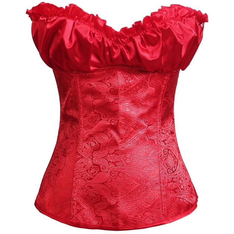 Steampunk Corset Women Sexy Clothes Plastic Boned Bustier Burlesque Overbust Lingerie Shapewear