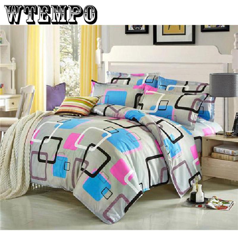 Brand Soft Cotton Printed Quilt Cover Four-piece Bedroom Home Comfort Bedding Set