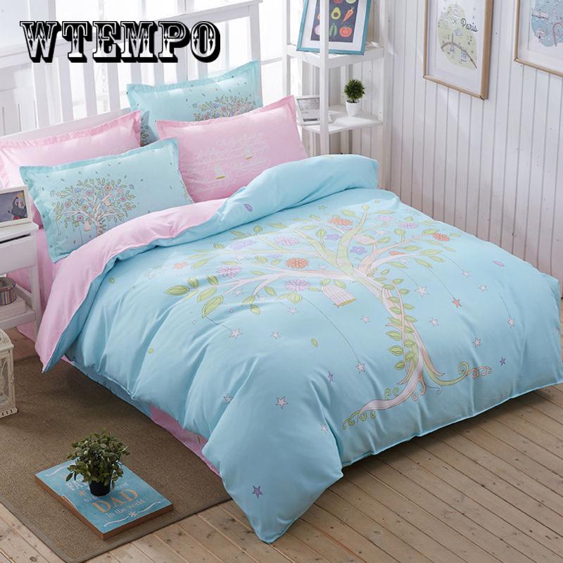 Bedding Set Simple Style Family Children's Room Duvet Cover Sets Bed Sheet Set Pillowcase