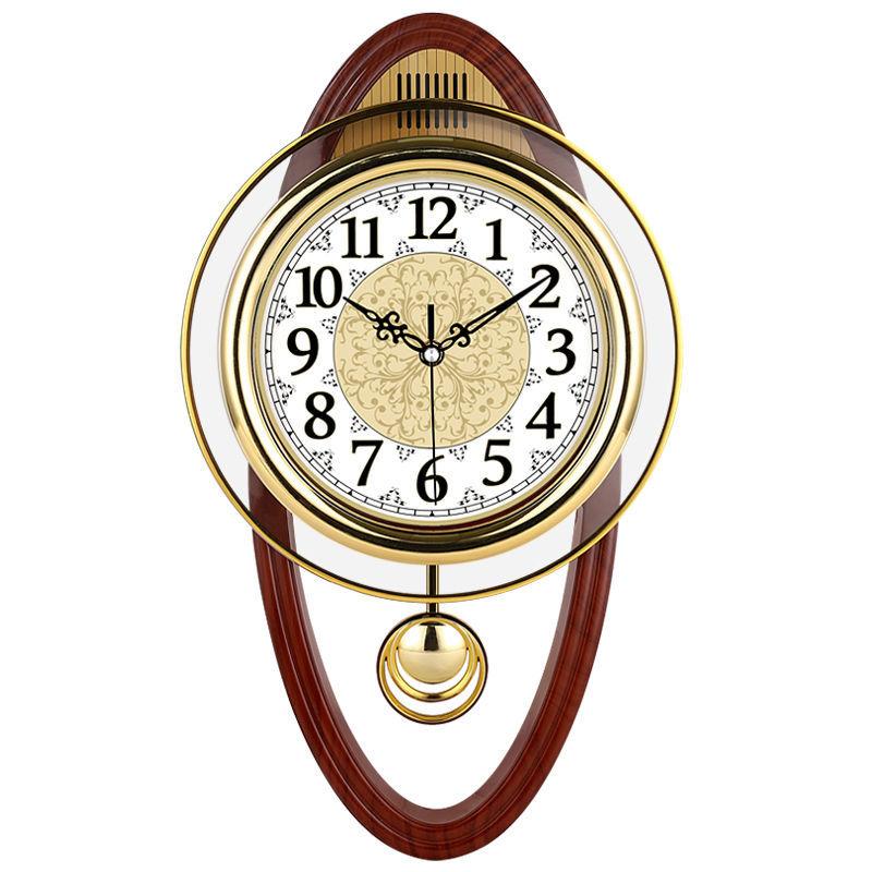 European Style Retro Swing Wall Clock Living Room Simple Fashion Wall Watch Bedroom Silent Quartz Clock Modern Clock