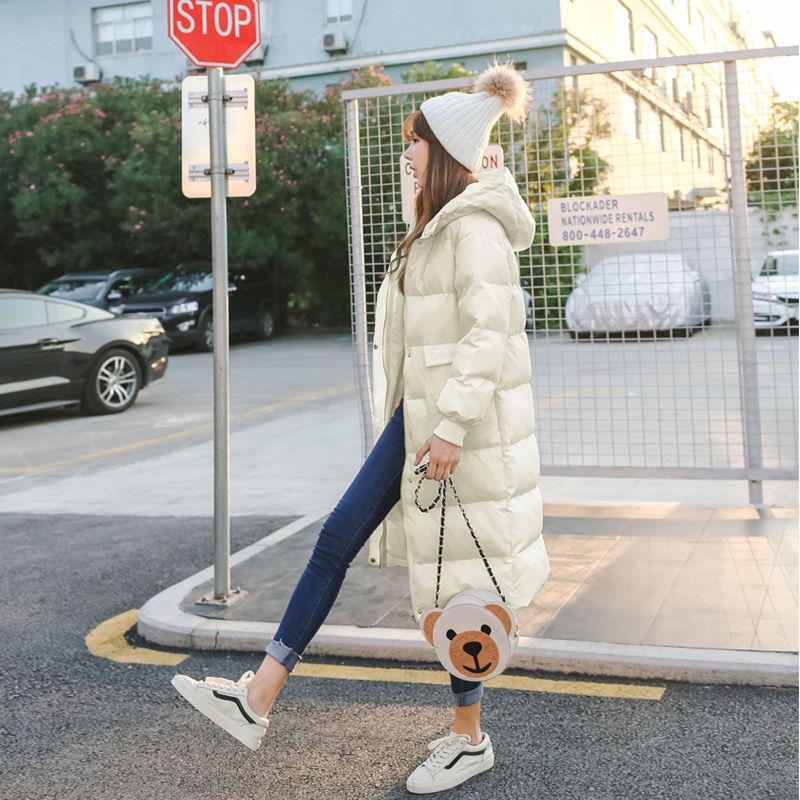 Thick and Warm Over-the-knee Women's Cotton-padded Jacket Student Fashion Slim Women's Cotton-padded Jacket Mid-length Winter Jacket