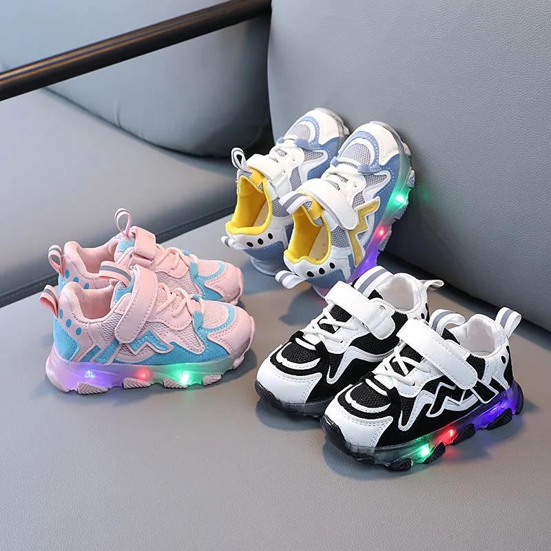 Kids Shoes Luminous Autumn Toddler Boys Glowing Sneakers Child Sports Shoes for Baby Girls Sneaker with Light Running Shoes