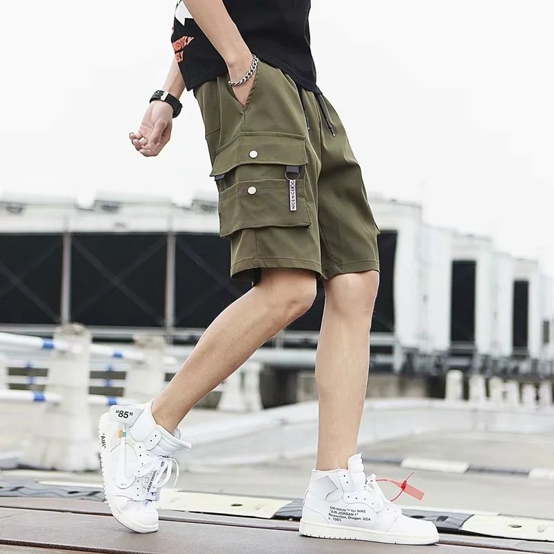 Men's Shorts Summer Loose Casual Pants Trend All-match Overalls Beach Pants Men's Five-point Pants