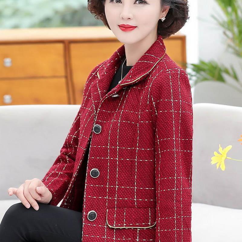 Mother's Spring and Autumn Short Jacket Middle-aged Women's Fashion Small Suit Western-style Jacket