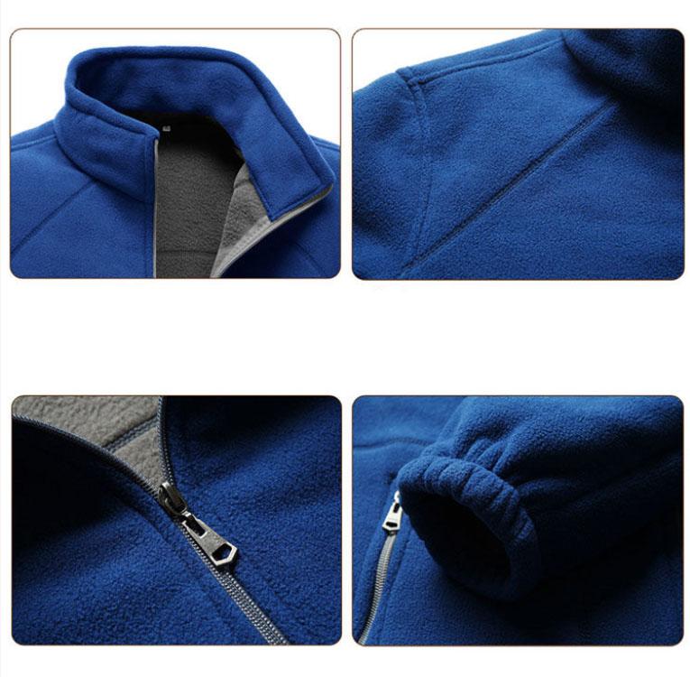 Middle-aged Men's Plus Size Jacket Autumn and Winter Thickened Fleece Jacket Dad Wear Fleece Sports Casual Jacket