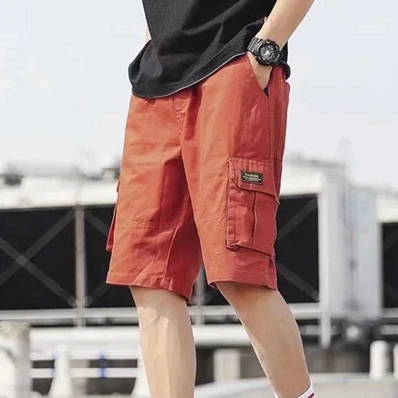 Men's Overalls Shorts Summer New Casual Pants Middle Pants Student Five-point Pants Outer Wear Shorts