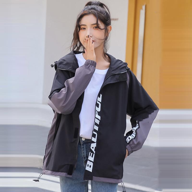 Acket Women's Autumn and Winter 2021 Wild Short Tooling Windbreaker Loose Korean Version of The Jacket Jacket Spring and Autumn