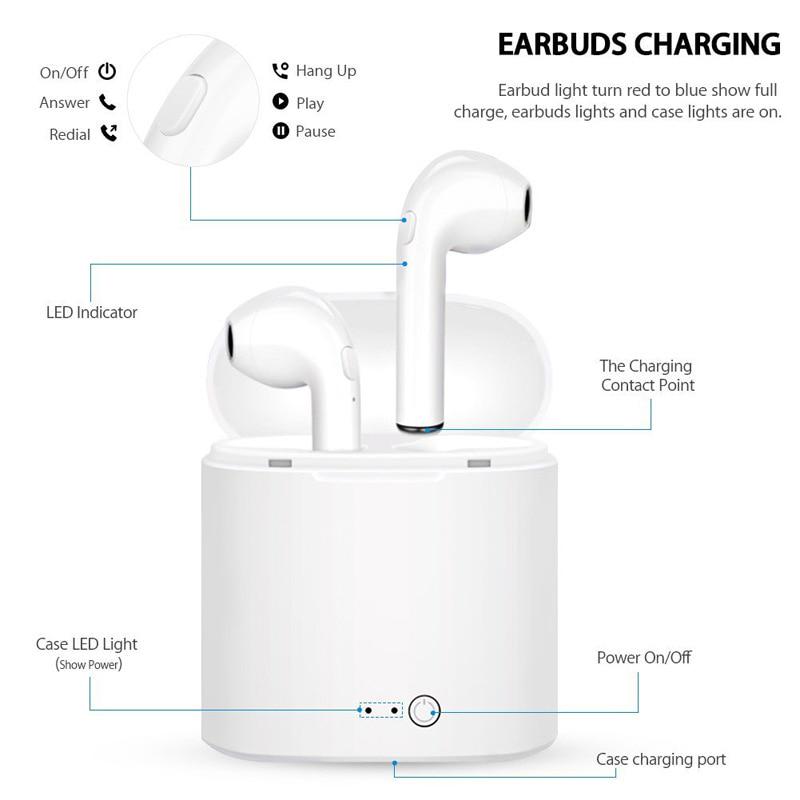 Waterproof 5.0 Earphones Bluetooth Mini HIFI TWS Earbuds Wireless Headphones Noise Reduction Headset