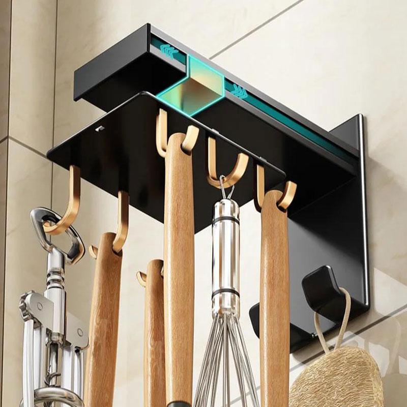 Kitchen Organizers Kitchen Organizers Space Aluminum Rotating Hook Punch-free Wall-mounted Multi-function Knife Holder