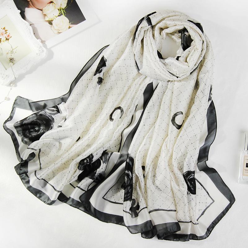 Scarves Womens Shawl Scarf Polyester Long Smooth Scarves Wrap