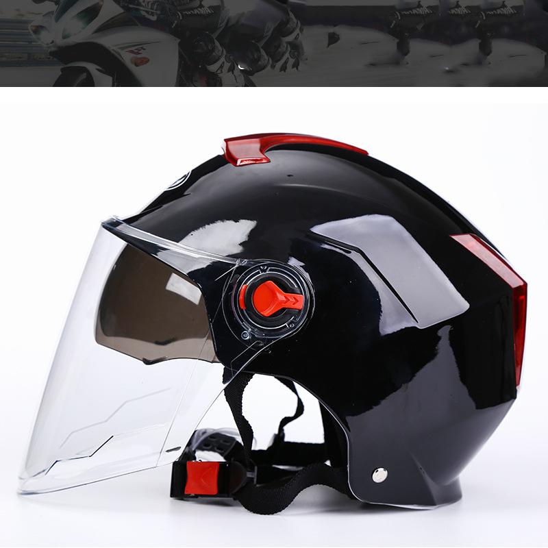 Summer Helmet Electric Vehicle Adult Double Mirror Helmet Motorcycle Helmet Helmet Helmet