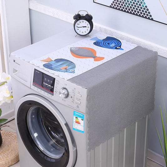 Drum Washing Machine Cover Washing Machine Waterproof Cover Cloth Double Door Refrigerator Cover Towel Household Washing Machine Dust Cover Cloth