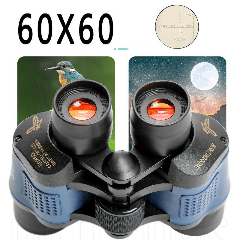 60X60 HD Powerful Binoculars Long Range Professional Telescope with Phone Holder BAK4-Prism 3000M Low Night Vision Camping Hunting