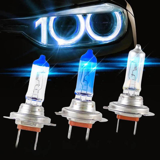 2pcs Car Front Big Bulb H4 H7 H1 H3 Xenon Lamp 12V100W/120W High Beam Low Beam Fog Lamp Truck Super Bright White Original Car Bulb