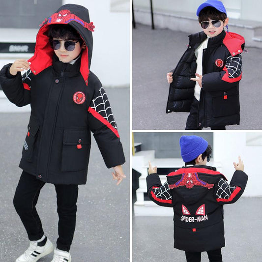 Boys Winter Luminous Padded Jacket Fashion Children's Thick Padded Coat Handsome Padded Jacket