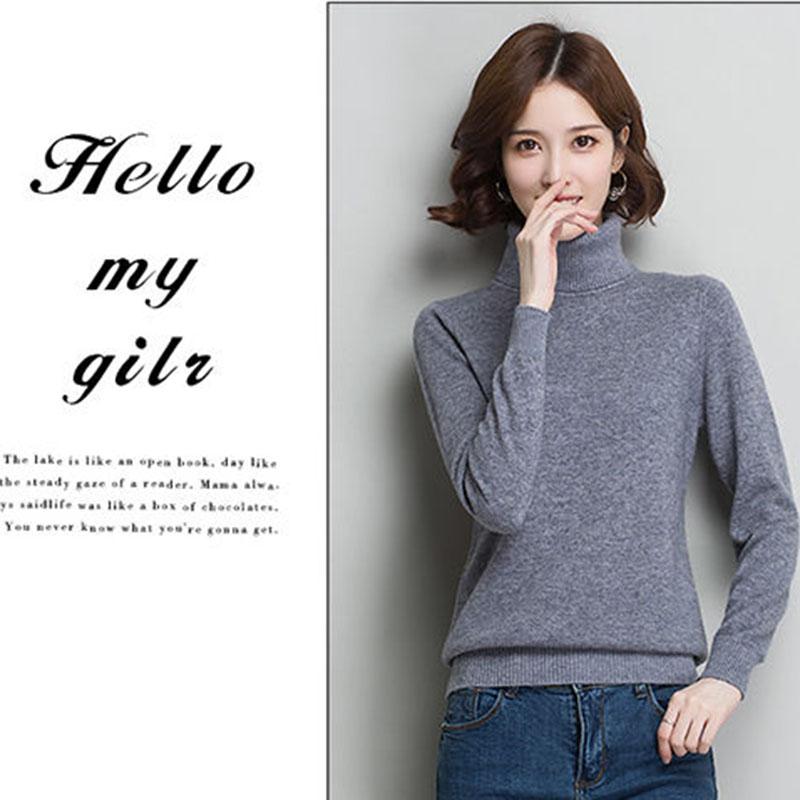 Autumn and Winter Loose Wild Cardigan Half High Neck Large Size Knitted Sweater Solid Color Comfortable Female Bottoming Shirt