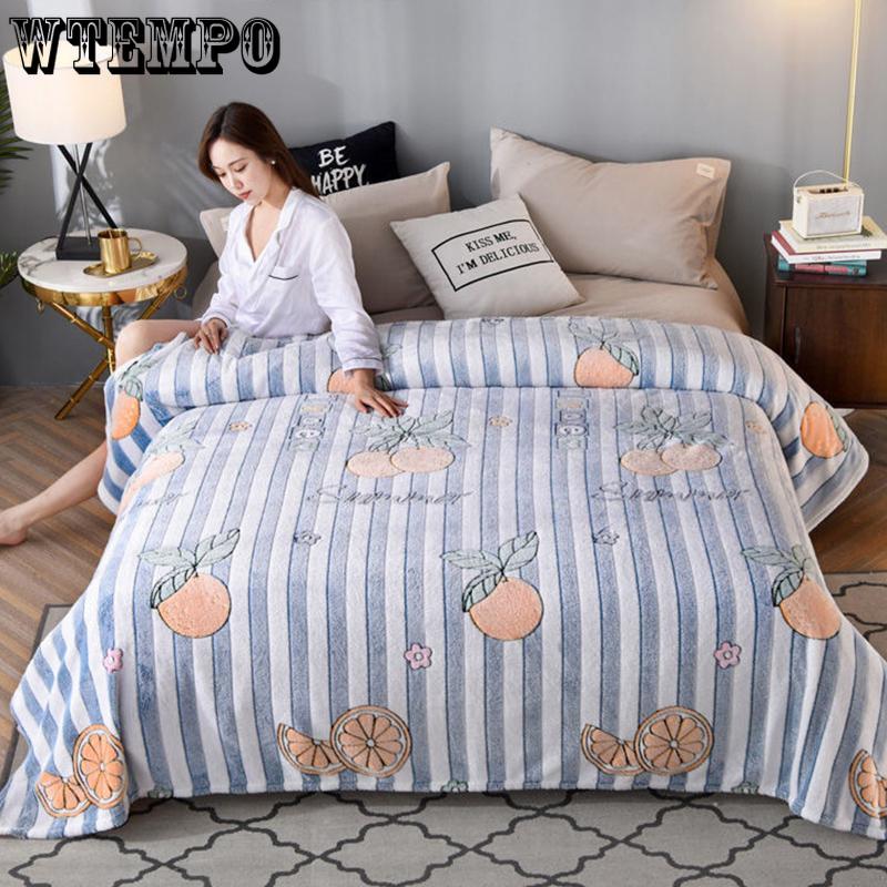 Winter Coral Blanket Warm Plush Sheets Double Quilt Spring and Autumn One-piece Flannel Blanket