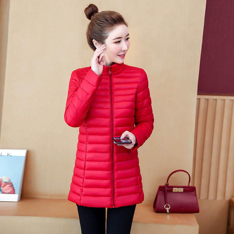 Down Padded Jacket Women's Mid-length Plus Size Mother Wear Padded Jacket Slim Slimming Autumn and Winter Fashion Jacket