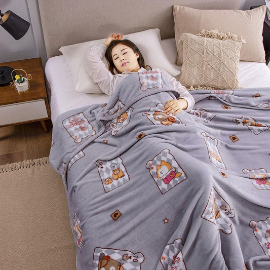 Winter Double-sided Plus Velvet Coral Velvet Warm and Breathable Bed Sheet Single-piece Thickened Non-slip Winter Warmth Bedding