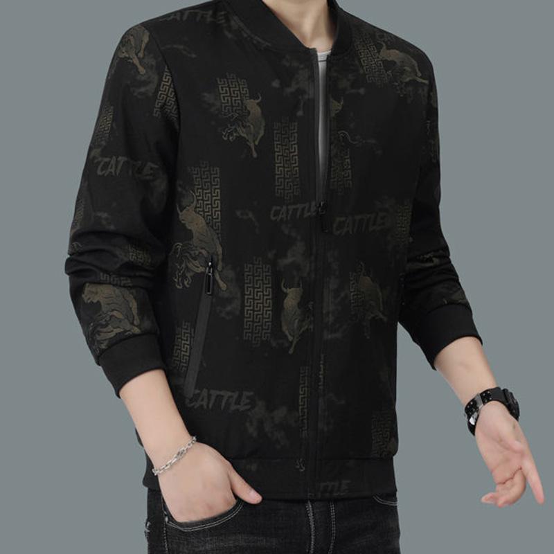 Jacket Men's Autumn Loose Version Trendy Men's Tops All-match Baseball Uniforms Business Jackets