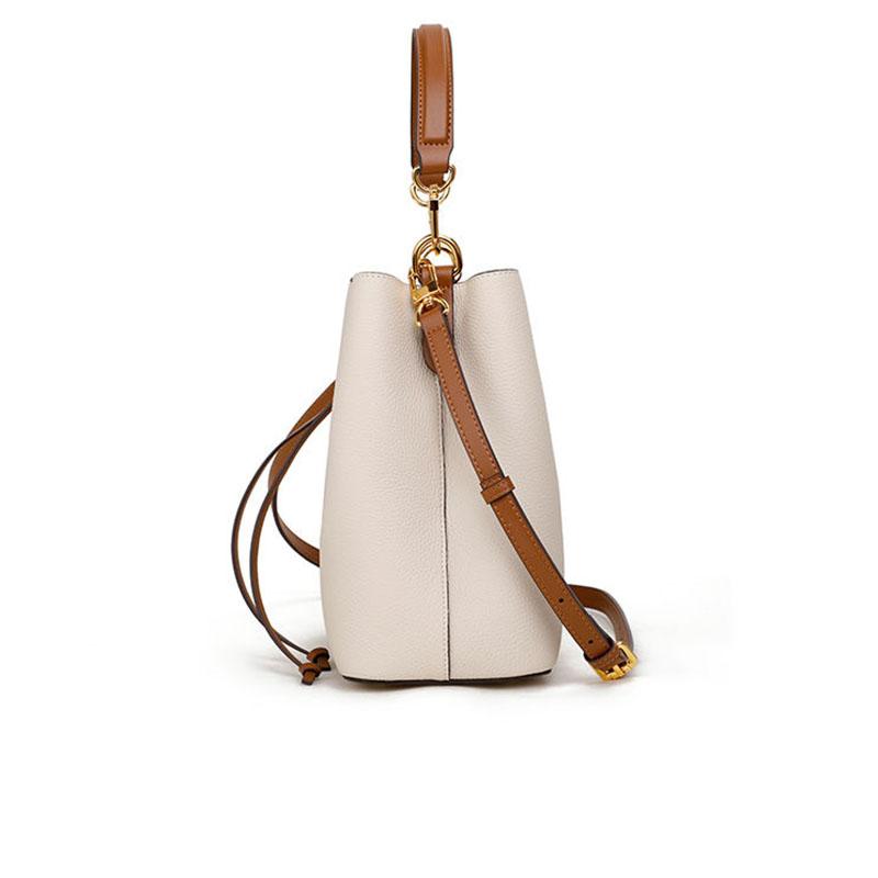 First layer cowhide bucket bag High Quality Genuine Top-Handle Bags Large Capacity Personality European Style Crossbody Bag  Handbags For Women