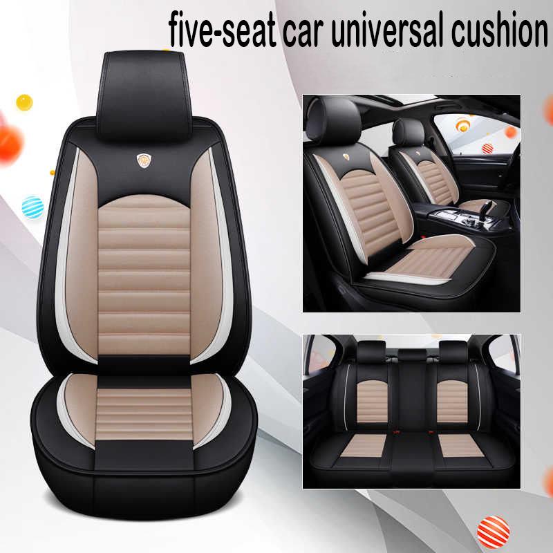 Fully-enclosed five-seat leather seat car seat cartoon four seasons universal car seat cover