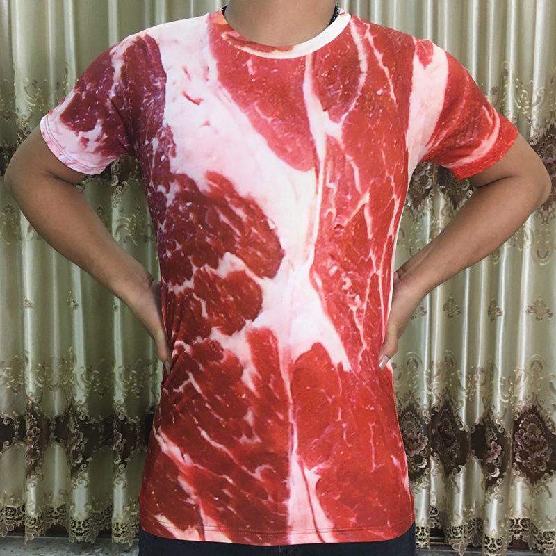 3D digital printing T-shirt male personality short-sleeved T-shirt large size men's clothes summer