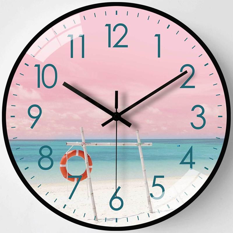 Clocks Wall Clocks Living Room Home Decoration Mute Wall Free Punching Bedroom Clock European Creative Quartz Clock